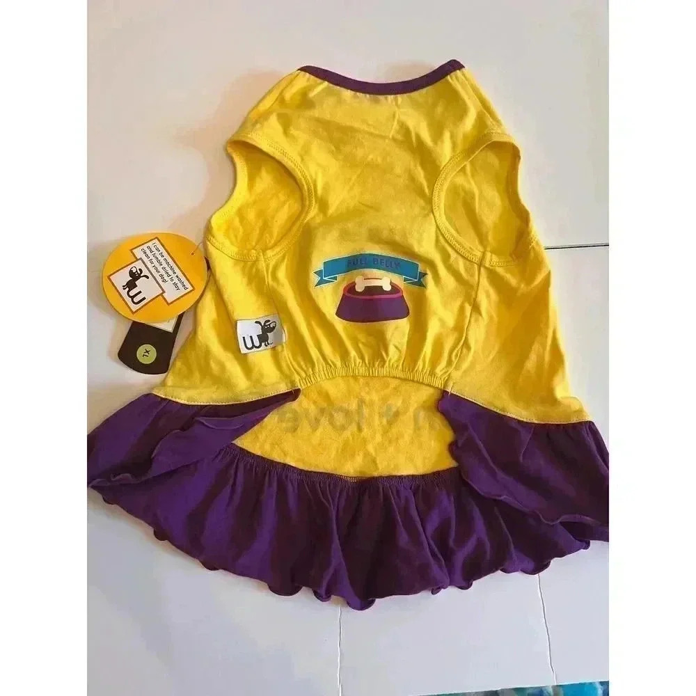 Sun + love yellow dog dress size xl NWT - Picture 3 of 4